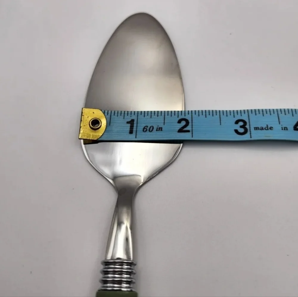 Stainless Steel Pie Server, Green Handle